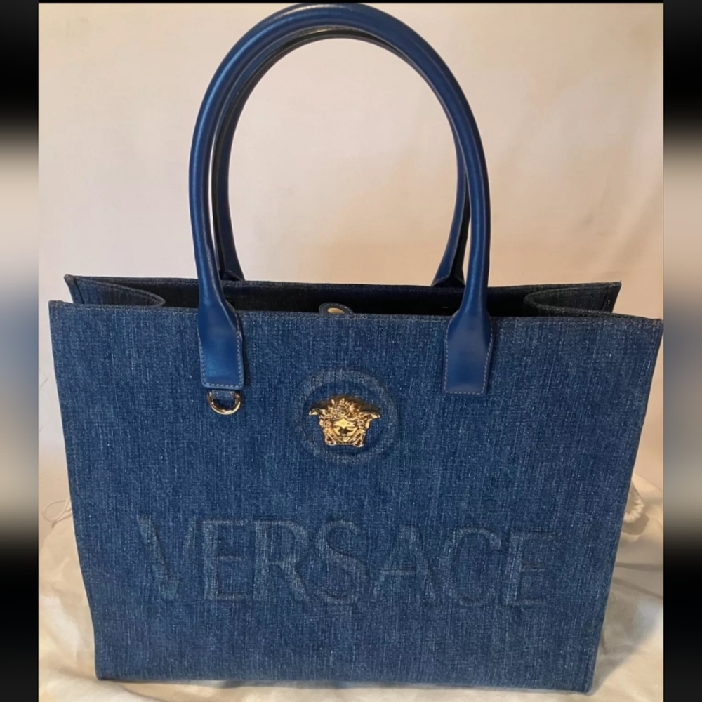 Versace brand Denim Tote bag - Picture 2 of 15
